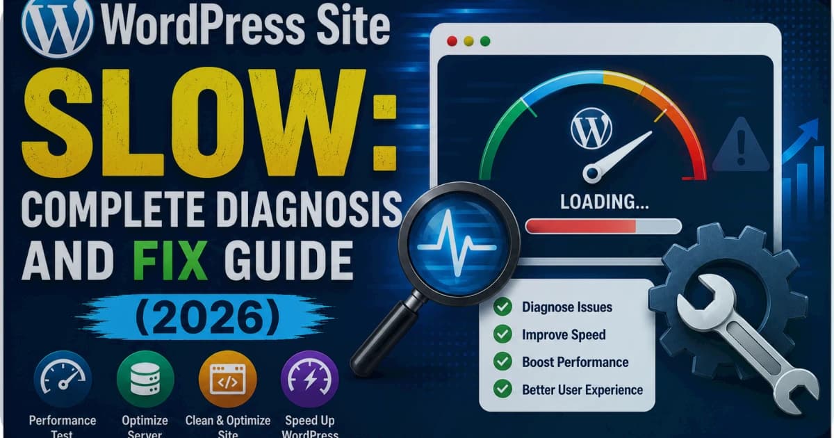 WordPress site slow – complete diagnosis and server performance fix 2026