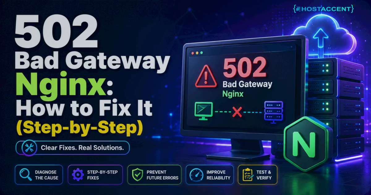 502 Bad Gateway Nginx error being diagnosed through PHP-FPM and upstream log checks in 2026