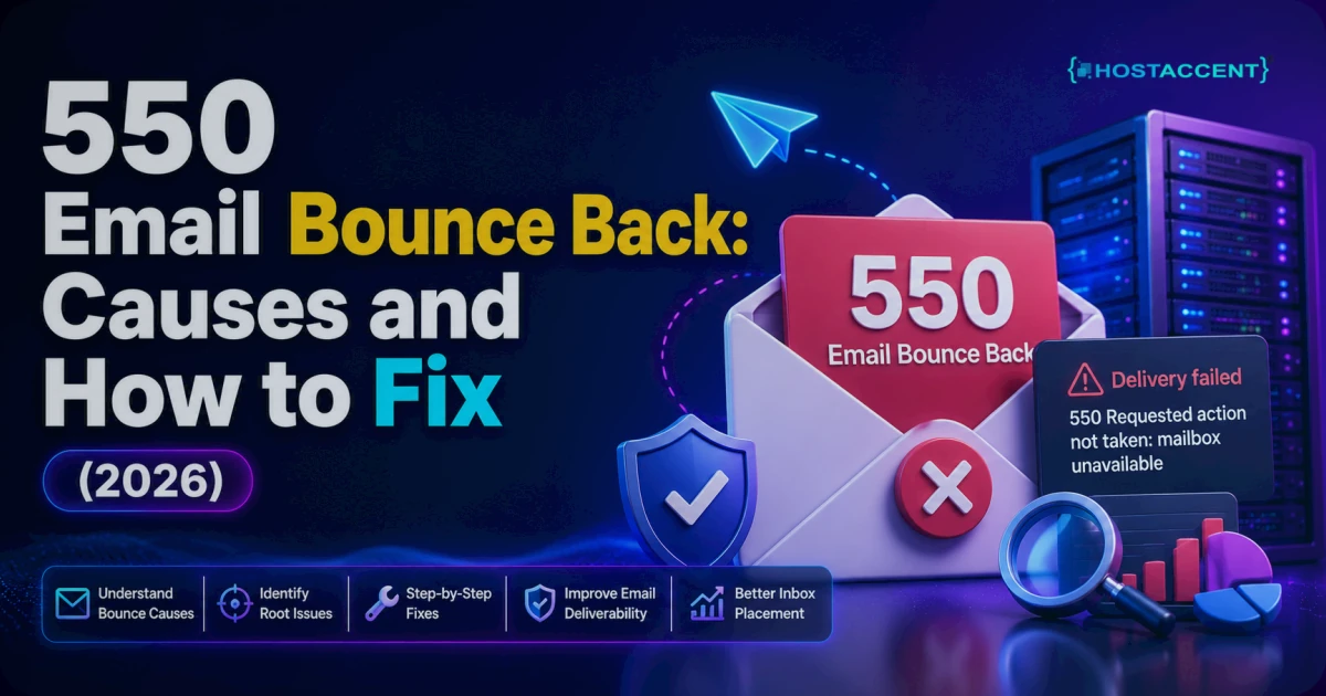 550 email bounce back error with the mail server rejection steps and common fixes for 2026