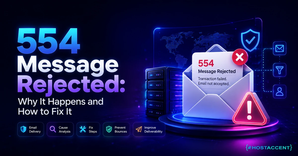 554 message rejected bounce broken down into the SPF, DKIM, DMARC and reputation checks that trigger it in 2026