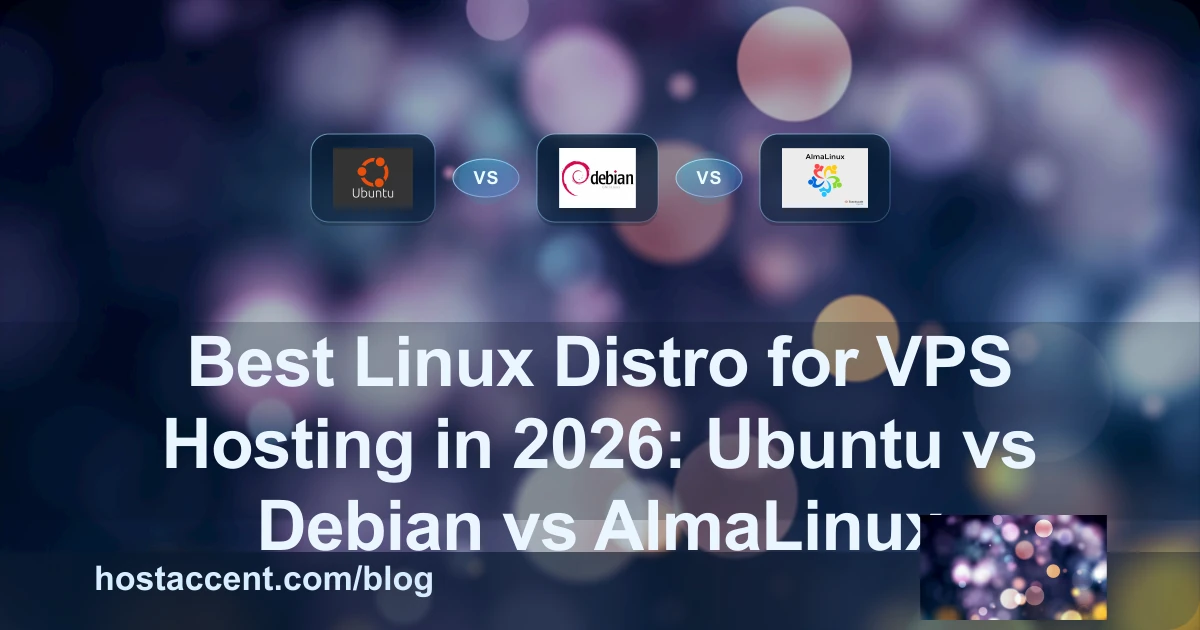 Best Linux Distro for VPS Hosting in 2026: Ubuntu vs Debian vs AlmaLinux cover image
