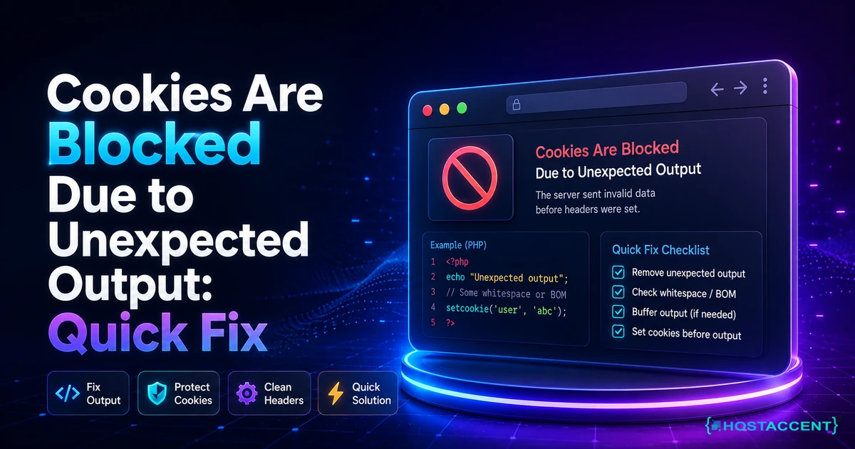Cookies are blocked due to unexpected output error on a WordPress login, fixed by clearing whitespace in wp-config.php