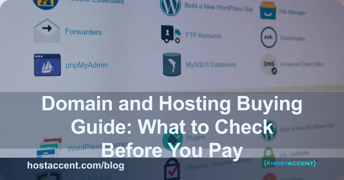 Domain and Hosting Buying Guide: What to Check Before You Pay - Domain Registration guide cover image