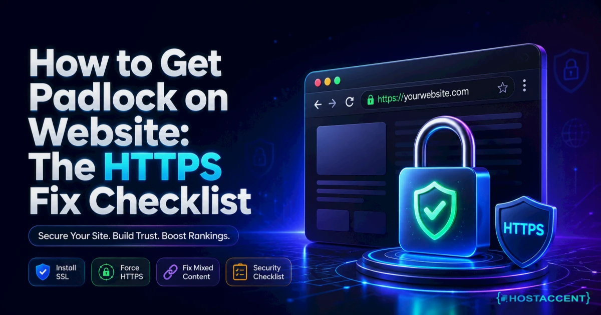 How to get padlock on website: HTTPS checklist covering SSL install, forced redirects and mixed content fixes for 2026