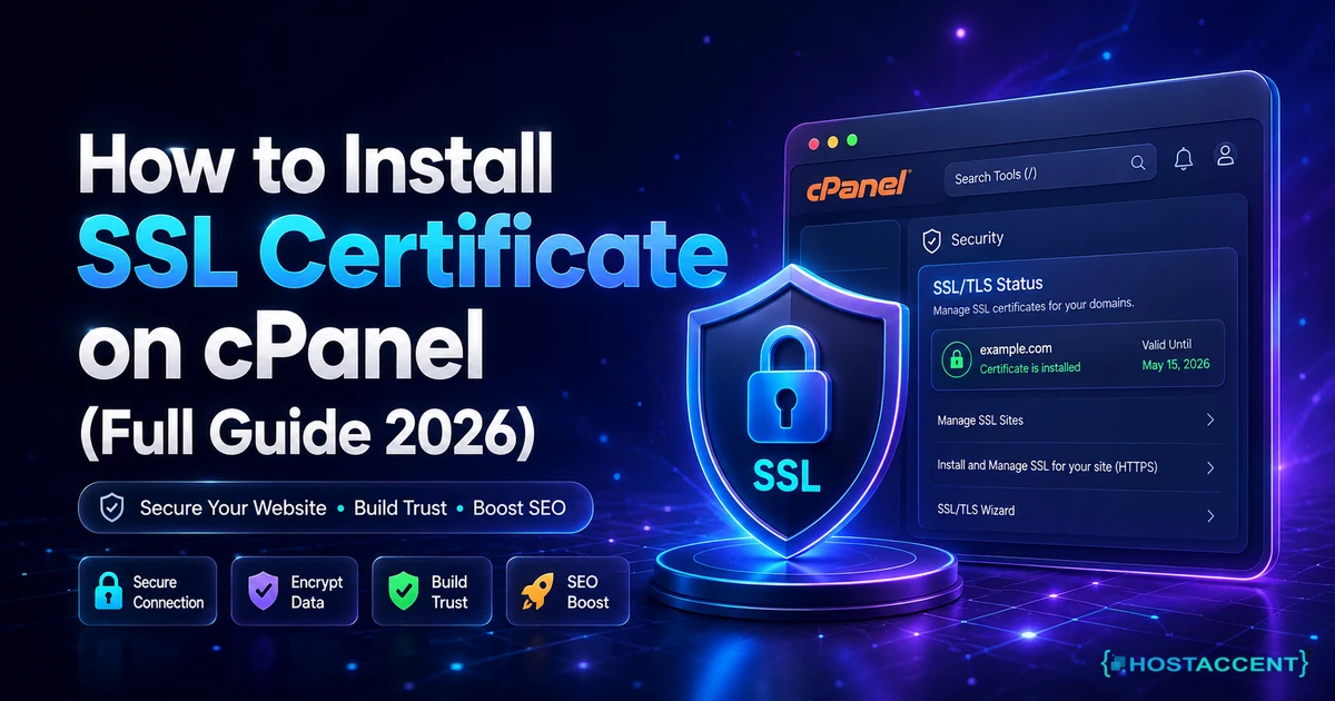 How to install SSL certificate on cPanel using the SSL/TLS Status page and the Run AutoSSL button in 2026