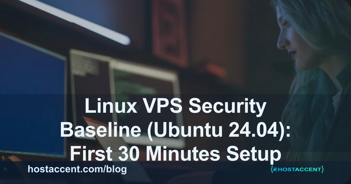 Linux VPS security baseline Ubuntu 24.04 – first 30-minute server hardening