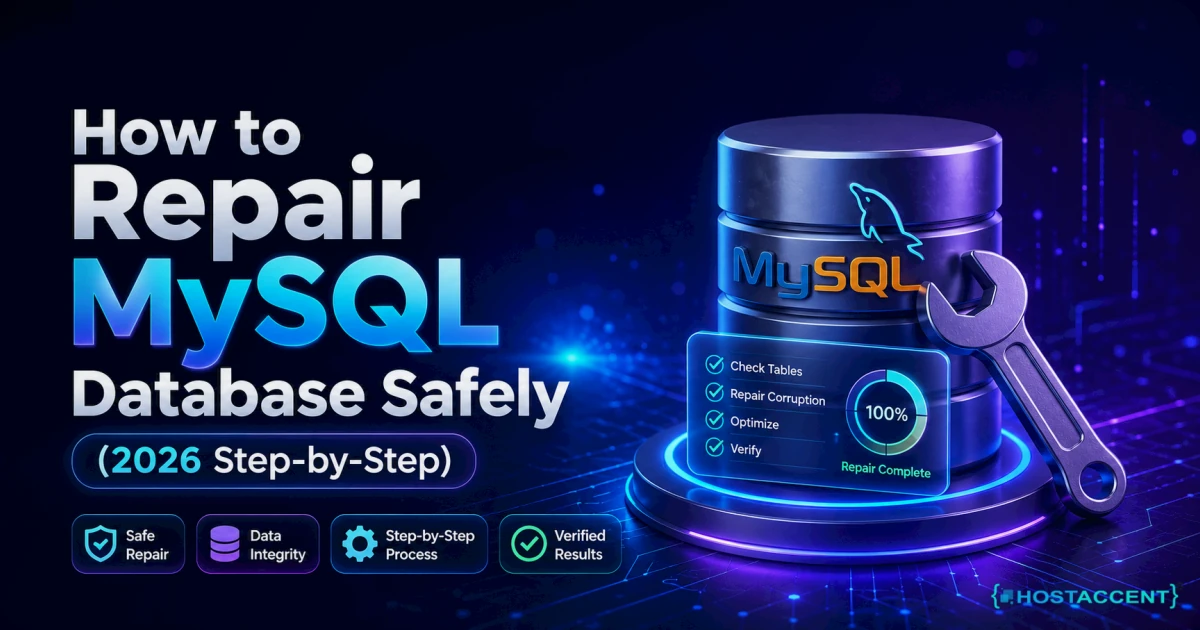 How to repair MySQL database tables safely: crashed wp_options error, myisamchk recovery and a backup-first fix