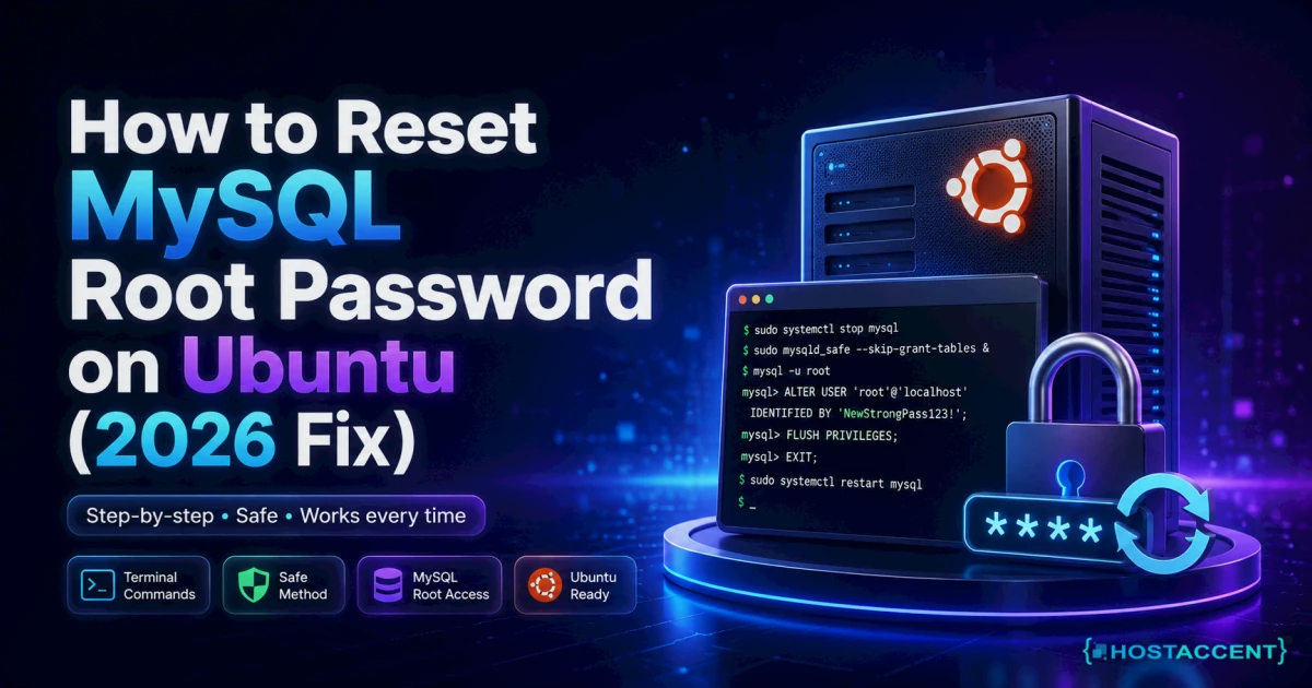 how to reset MySQL root password on an Ubuntu server using safe mode and skip-grant-tables
