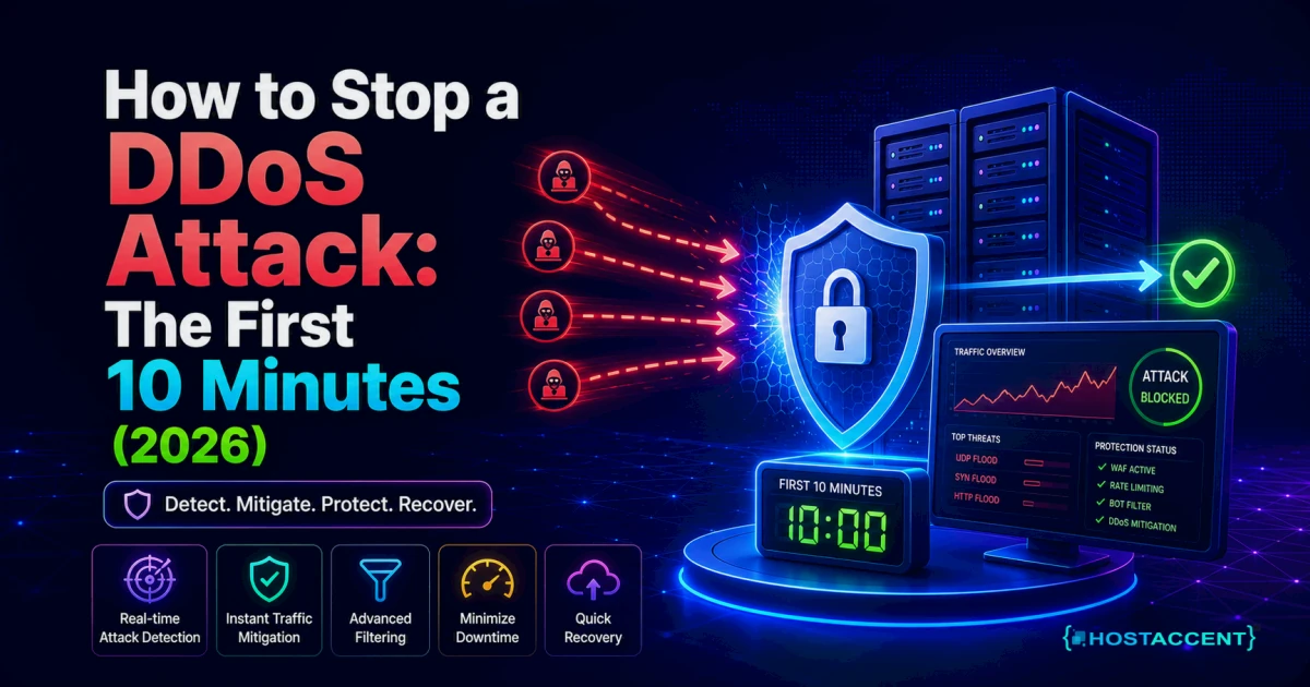 stop a DDoS attack with Cloudflare Under Attack Mode and rate limiting on a live server in 2026