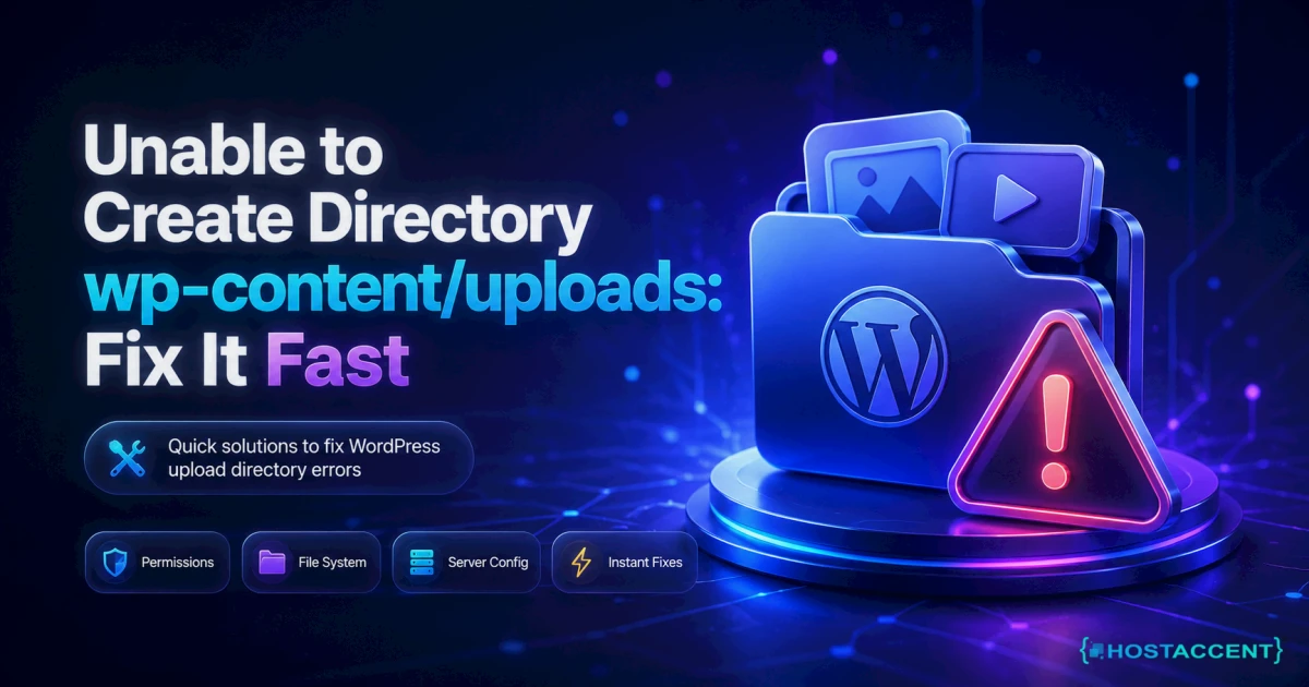 Unable to create directory wp-content/uploads error in WordPress with the folder permissions and ownership fix for 2026