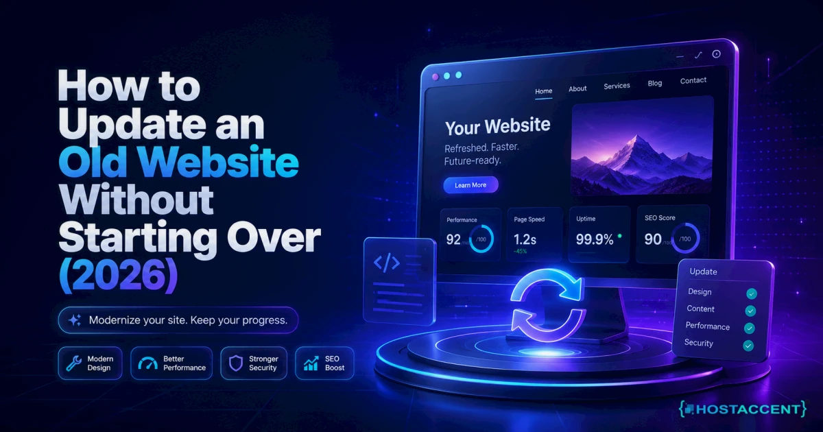 How to update an old website without starting over: keep, fix, and replace decisions for a 2026 site refresh
