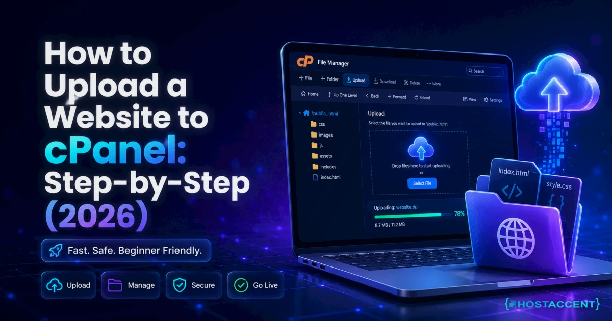 Upload a website to cPanel step by step: File Manager and FTP methods moving site files into public_html in 2026