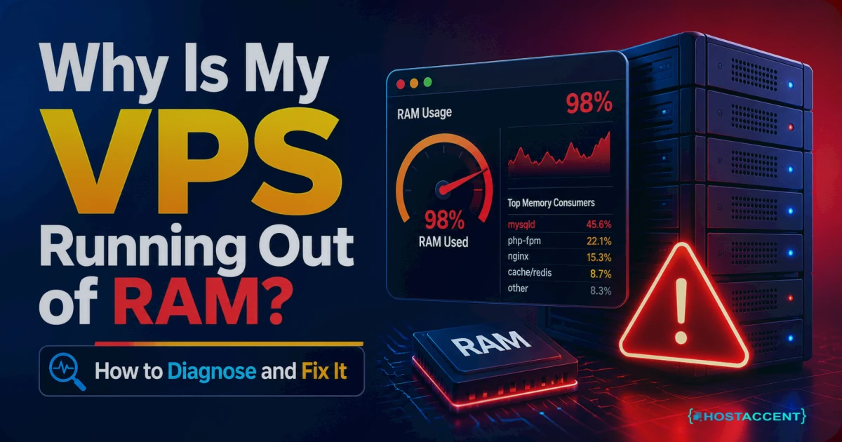 VPS running out of RAM – diagnose memory usage and fix low RAM on Linux server