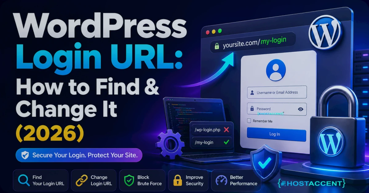 WordPress login URL screen showing the wp-admin page and how to find and change it in 2026
