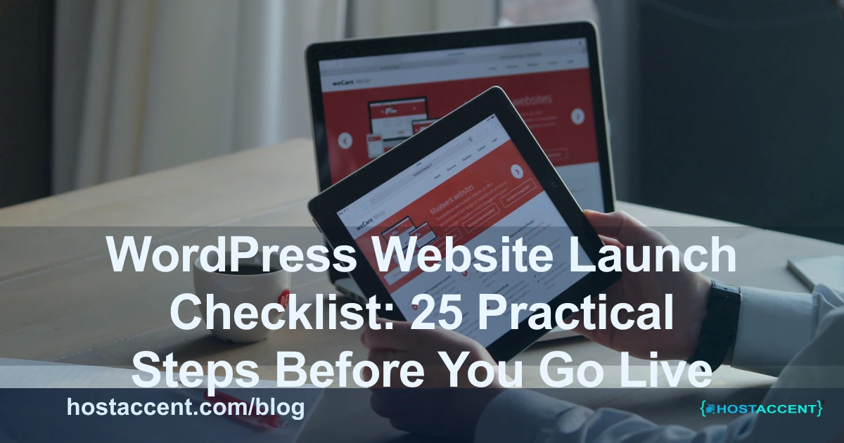 WordPress Website Launch Checklist: 25 Practical Steps Before You Go Live - WordPress guide cover image